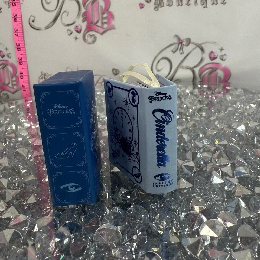 Disney mini Princesses Cinderella Collectible Light Dark Blue Mini Books cute - Picture 3 of 10